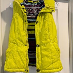 Burton Vibrant Yellow Quilted Vest
